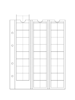 Листы-обложки OPTIMA 20 (202х252 мм) из прозрачного пластика на 54 ячейки (24х25 мм). Диаметр 20 мм. Упаковка из 5 листов. Leuchtturm, 315033