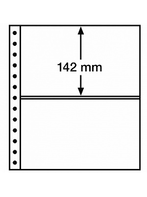 Листы-вкладыши R 2C (270х297 мм) из прозрачного пластика на 2 ячейки (248х142 мм). Упаковка из 5 листов. Leuchtturm, 359383