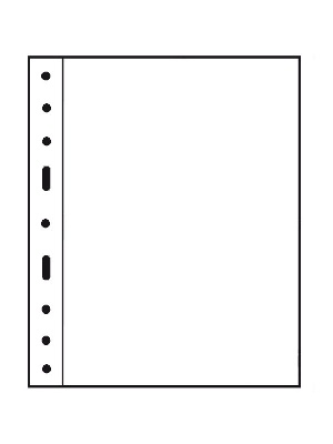 Лист-обложка GRANDE 1C (242х312 мм) из прозрачного пластика на 1 ячейку (216х306 мм). Leuchtturm, 321709/1