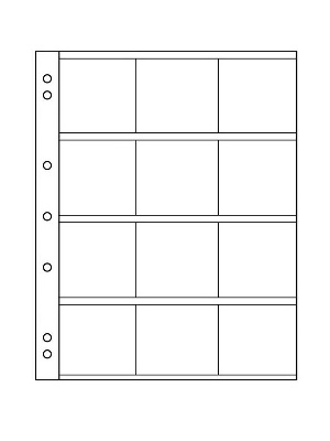 Листы-обложки для монет NUMIS K50 (193х217 мм) из прозрачного пластика для хранения монет в холдерах. 12 ячеек (50х50 мм). Упаковка из 5 листов. Leuchtturm, 310444