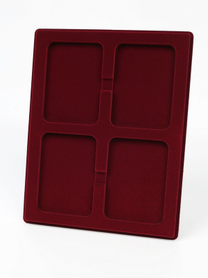 Планшет S (234х296х12 мм) для 4 макси слабов ННР (Россия), тёмно-бордовый  Планшет S (234х296х12 мм) для 4 макси слабов ННР (Россия), тёмно-бордовый