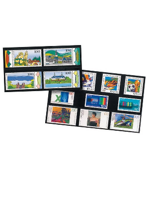 Планшеты для марок (карточки-кулисы) 158х113 мм, 3 клеммташе (в упаковке 100 шт). C6. С защитной плёнкой. HAWID, HA540000