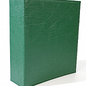 Альбом для марок толстый формата ГРАНДЕ (Россия) из искусственной кожи, без листов. Зелёный