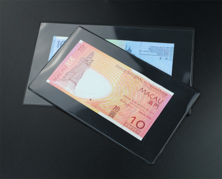 Чехлы для банкнот (234х158 мм), подложка чёрного цвета. Упаковка 10 шт. PCCB MINGT, 801965