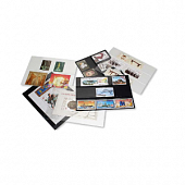 Карточки-кулисы для марок (158х114 мм), 1 клеммташе для марок и почтовых блоков до 114 мм (в упаковке 20 шт). Прозрачные. PCCB MINGT, 810302