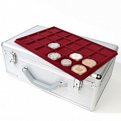 Алюминиевый кейс (CARGO L12) с 8 планшетами для 192 монет / монетный капсул диаметром до 47 мм