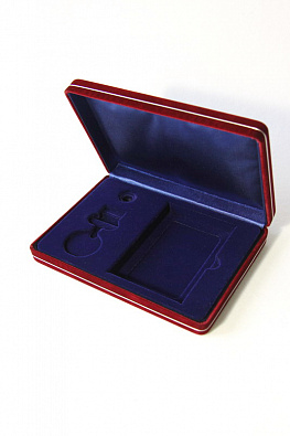 Футляр замшевый (182х128х34 мм) под медаль, фрачник и удостоверение. Вид 2