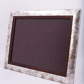 Багетная рамка S серебряно-коричневого цвета на 10 орденов с пятиугольной колодкой