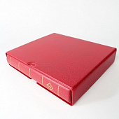 Альбом для марок OPTIMA-F (без листов) + шубер (защитная кассета). Красный. Leuchtturm, 314742