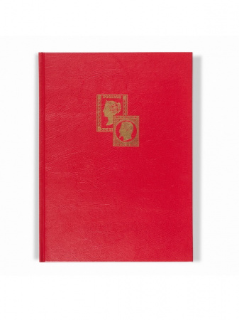 Комплект из 2 альбомов для марок (кляссеры TRADITION). A4. 8 листов (16 страниц) из белого картона с промежуточными листами из пергамина. Красный. Leuchtturm, 359055