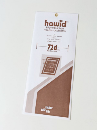 Клеммташи для почтовых блоков HAWID 217х72 мм (d), оборотная сторона чёрная, упаковка 10 шт, 311100 (1072)