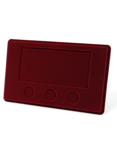 Планшет M (146х236х12 мм) для 3 монет 25 рублей и банкноты «Футбол 2018» в чехле, тёмно-бордовый Планшет M (146х236х12 мм) для 3 монет 25 рублей и банкноты «Футбол 2018» в чехле, тёмно-бордовый