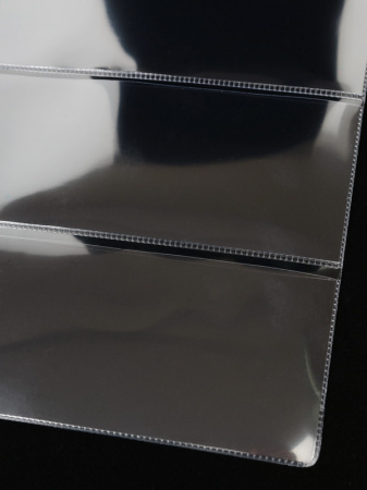 Листы-обложки ГРАНДЕ (Россия) (250х311 мм) из прозрачного пластика на 4 ячейки (225х67 мм). Standart. Упаковка из 10 листов. Albommonet, ЛБГ4