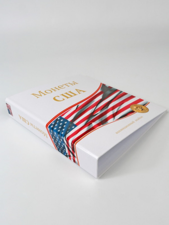 Иллюстрированная папка-переплёт «Монеты США» (без листов) формата OPTIMA. СомС, Россия