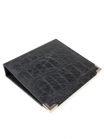 Альбом формата ОПТИМА (Россия) из искусственной кожи с уголками, без листов. Чёрный