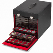 Кофр из искусственной кожи (CARGO MB) для 10 кассет (COIN BOX MB), или 6 кассет (COIN BOX XL), или 4 кассет (COIN BOX XXL). Leuchtturm, 303239