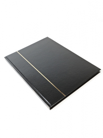 Альбом для марок (кляссер BASIC). A4. 16 листов (32 страницы) из чёрного картона с промежуточными листами из пергамина. Чёрный. Leuchtturm, 325381